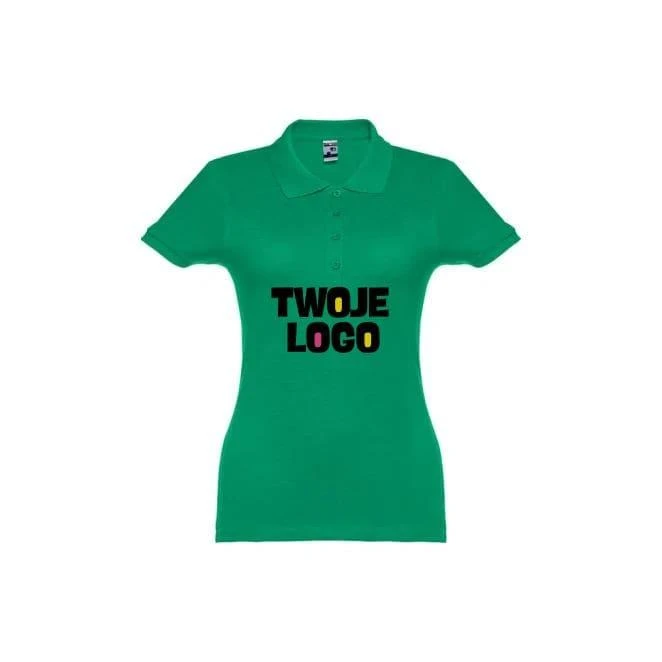 THC EVE. Damski polo t-shirt z logo firmy Zdjęcie