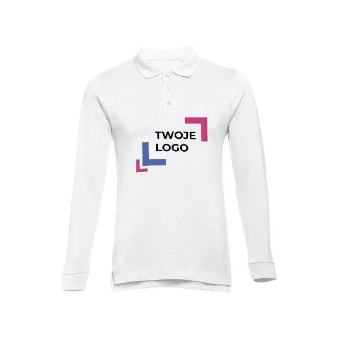 THC BERN WH 3XL. Męski t-shirt z długim rękawem z logo firmy Zdjęcie