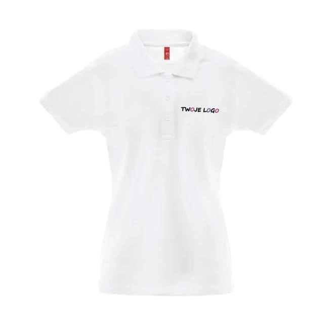 THC BERLIN WOMEN WH. Damska koszulka polo z krótkim rękawem do nałożenia logo Zdjęcie