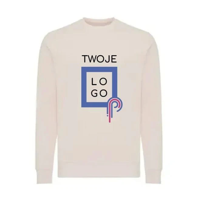 Lekki sweter Iqoniq Etosha, bawełna z recyklingu z logo firmy Zdjęcie