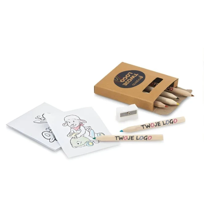 ANIM. Zestaw do kolorowania w kartonowym pudełku z logo firmy Zdjęcie
