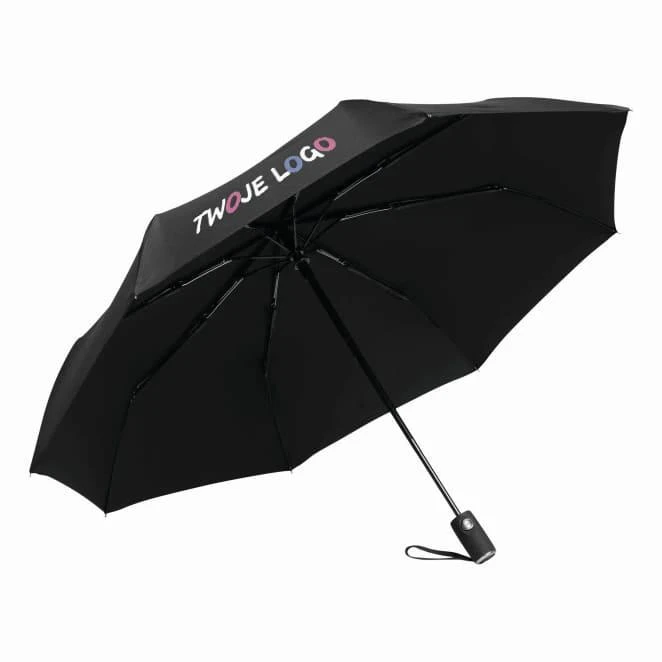Automatycznie otwierany i składany, wiatroodporny parasol ORIANA z nadrukiem logo Zdjęcie