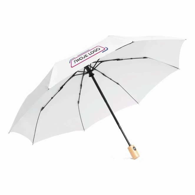 Automatycznie otwierany i składany, wiatroodporny parasol kieszonkowy CALYPSO z nadrukiem logo Zdjęcie