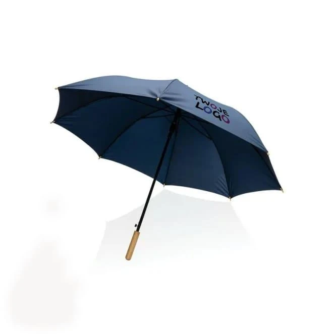 Bambusowy parasol automatyczny 27" AWARE™ RPET z nadrukiem na zamówienie Zdjęcie