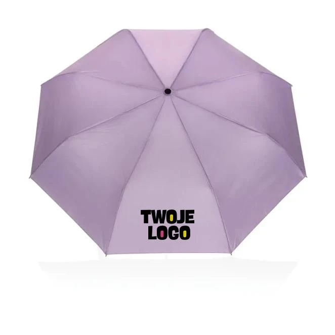 Mały parasol automatyczny 21" AWARE™ RPET z nadrukiem logo Zdjęcie