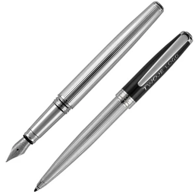 Zestaw piśmienny długopis i pióro wieczne CHRISTOPHE Pierre Cardin z naniesieniem logo Zdjęcie