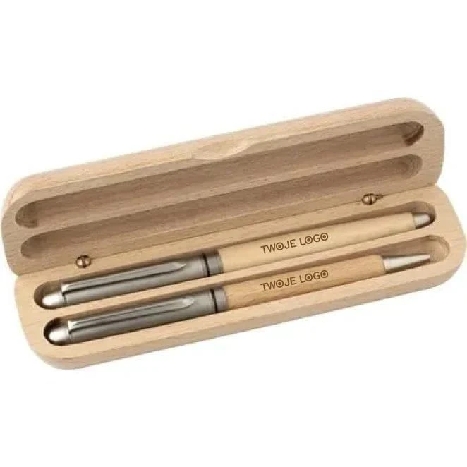 Zestaw piśmienniczy, długopis i pióro kulkowe do drukowania logo Zdjęcie