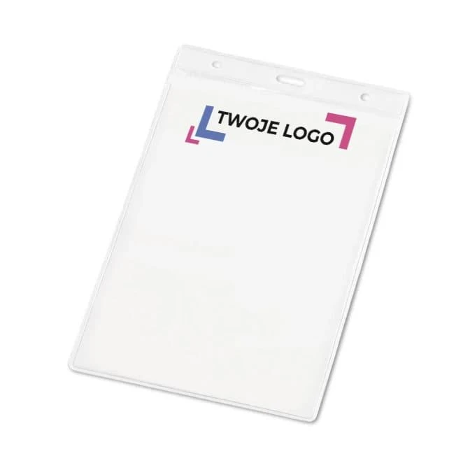 WHITMAN. Pionowe etui na identyfikator wykonane z PVC z logo firmy Zdjęcie
