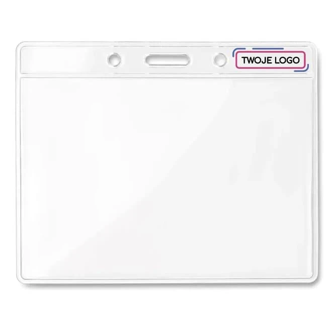 Plakietka przezroczysta BADGY do drukowania logo Zdjęcie