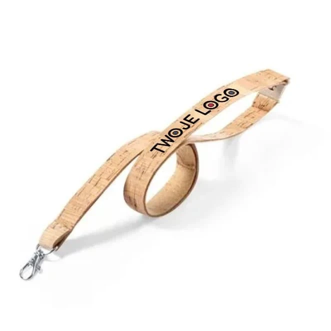 Korkowa smycz reklamowa do naniesienia logo Zdjęcie