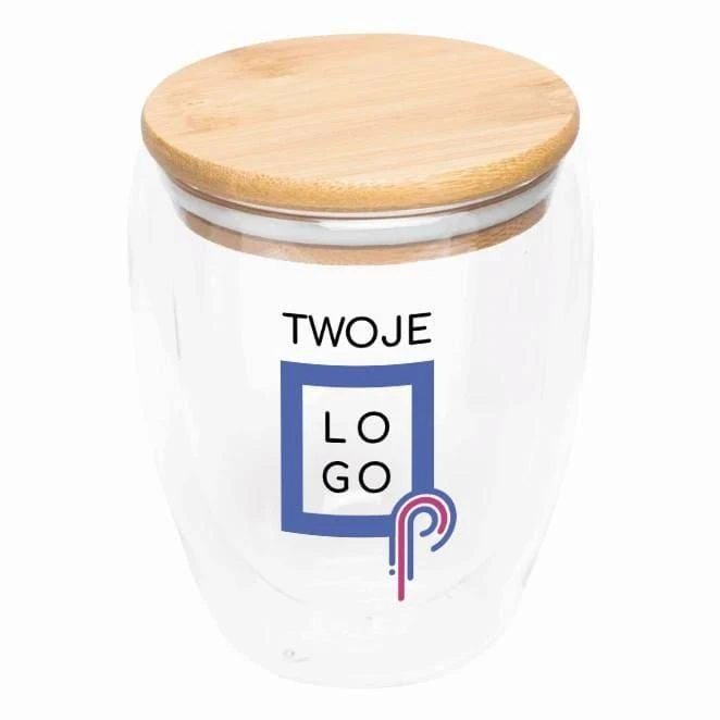 Dwuścienna szklanka BAMBOO ART M, o pojemności ok. 350 ml. z logo Zdjęcie