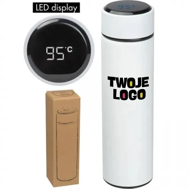Termos z wyświetlaczem LED 450 ml do naniesienia logo Zdjęcie