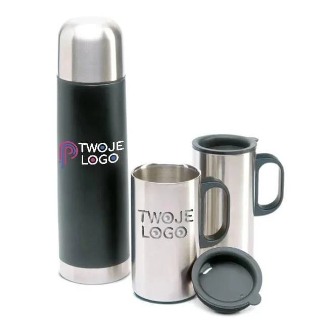 Termos 2-ma kubkami ISOSET z naniesieniem logo Zdjęcie