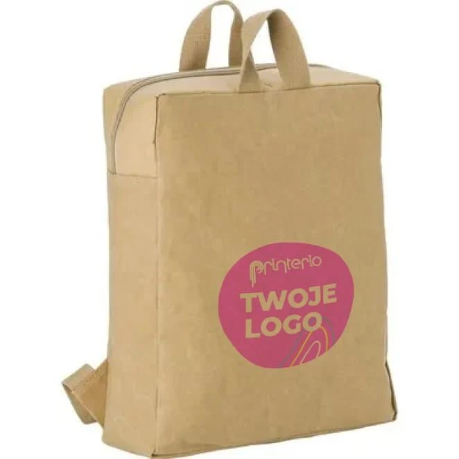 Plecak z laminowanego papieru z nadrukiem logo Zdjęcie