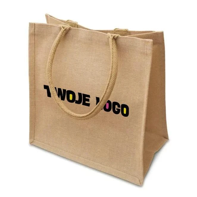 Torba z juco Tidore z logo Zdjęcie