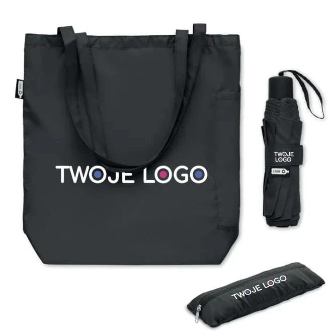 Zestaw torba z parasolem RPET 2 SEATTLE z naniesieniem logo Zdjęcie
