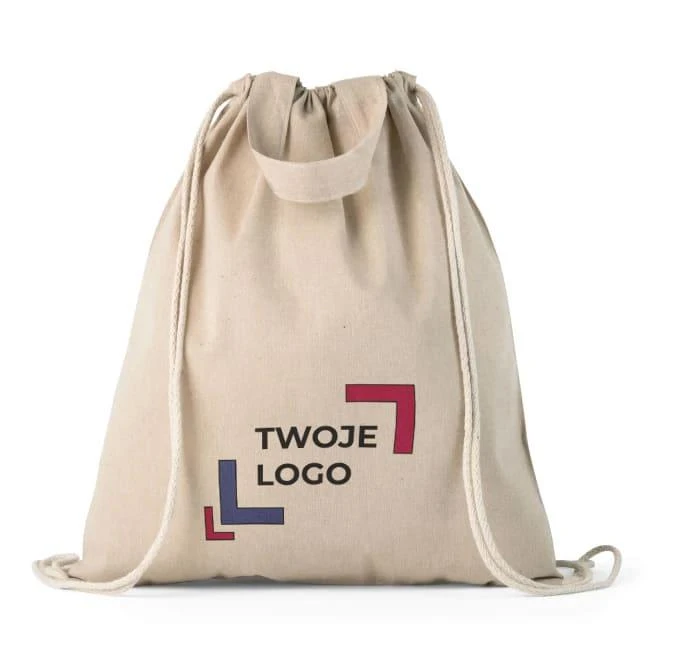 RISSANI. Worek zawierający bawełnę z recyklingu (70%) i poliester (30% rPET) (140 g/m²) z nadrukiem logo Zdjęcie