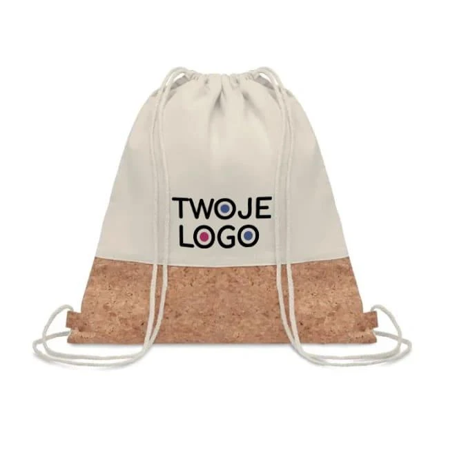 Worek ze sznurkiem ILLA z logo firmy Zdjęcie