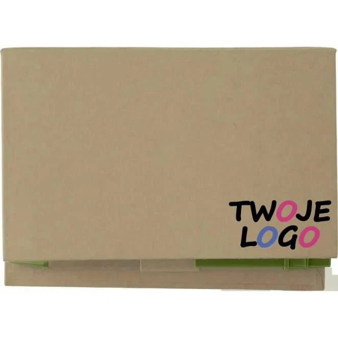 Zestaw do notatek, notatnik, karteczki samoprzylepne, długopis, linijka z nadrukiem logo Zdjęcie