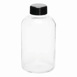 Szklana butelka do picia DRINK HEALTHY z nadrukiem na zamówienie