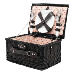 Wiklinowy kosz piknikowy SUNSET PARK z nadrukiem na zamówienie