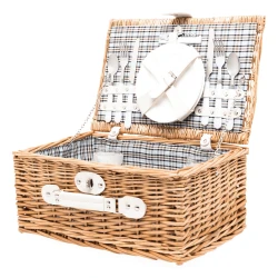 Wiklinowy koszyk piknikowy KINGS PARK do nałożenia logo