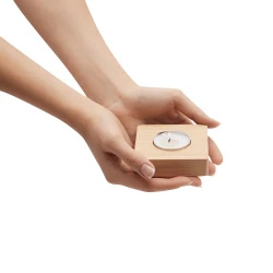 Podstawka na tealight NATURAL GLOW do naniesienia logo