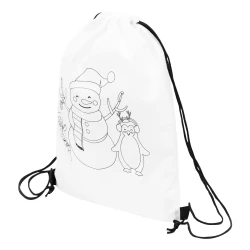 Plecak do kolorowania COLOURFUL SNOWMAN z nadrukiem na zamówienie