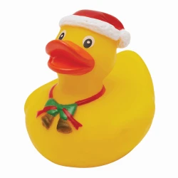 Świąteczna gumowa kaczka BENEDIKT z nadrukiem logo