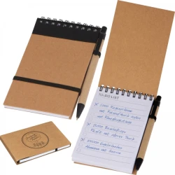 Notatnik w linie z długopisem z nadrukiem na zamówienie