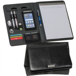 Folder A4 z notatnikiem w linie do nałożenia logo