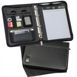 Folder A5 z notatnikiem w linie i segregatorem z naniesieniem logo