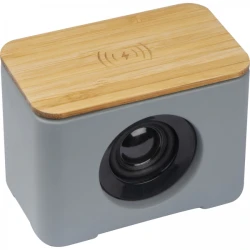 Głośnik bluetooth z ładowarką indukcyjną z logo