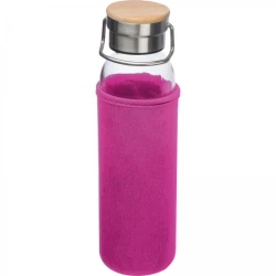 Butelka szklana z pokrowcem 600 ml z logo