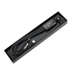 Kabel do ładowania 3w1 z podświetlanym logo Pierre Cardin z nadrukiem logo