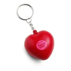 Brelok do kluczy, antystres "serce" z nadrukiem logo