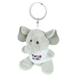 Pluszowy słoń, brelok | Hugo z nadrukiem na zamówienie