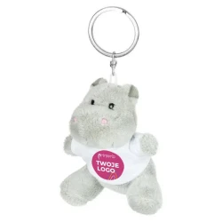 Pluszowy hipopotam, brelok | Patsy z logo firmy