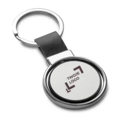 ALBRIGHT. Brelok wykonany z metalu i PU do nałożenia logo