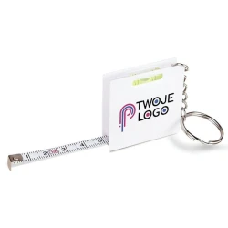 Brelok do kluczy, miara 1m i poziomica | Pascal z logo