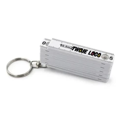 Brelok do kluczy, miara 50cm, składana z logo