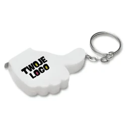 Brelok do kluczy "kciuk", miara 1m z naniesieniem logo