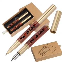 Zestaw piśmienny pióro kulkowe i wieczne z naniesieniem logo