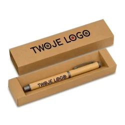 Bambusowy długopis w pudełku Machino z logo