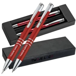 Zestaw piśmienny długopis i ołówek automatyczny CLAREMONT z naniesieniem logo