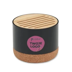 Głośnik z korka i aluminium RUMBA z nadrukiem na zamówienie