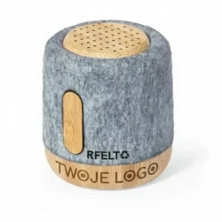 Głośnik bezprzewodowy 3W z filcu RPET i bambusa do nałożenia logo