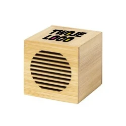 Bambusowy głośnik bezprzewodowy 3W z logo firmy