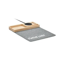 Bezprzewodowa ładowarka bambuso PANDU do nałożenia logo