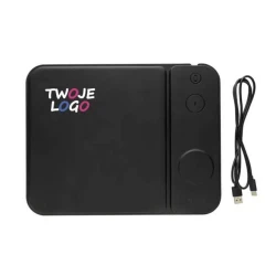 Podkładka pod mysz Swiss Peak, ładowarka bezprzewodowa 15W z logo